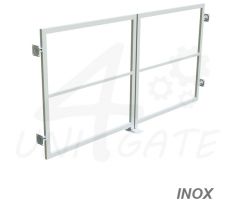 Dvoukřídlá brána bez sloupků INOX