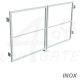 Dvoukřídlá brána nerezová bez / vč. sloupků INOX