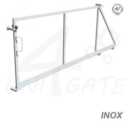 Posuvná samonosná brána nerezová bez / vč. sloupků INOX