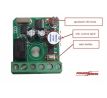 Univerzální mini přijímač 2-kanálový, UNI X, 433 MHz